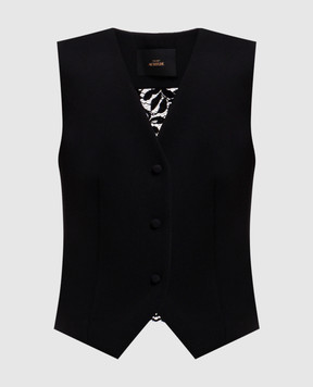 Twinset Black vest with lace 262AP2341