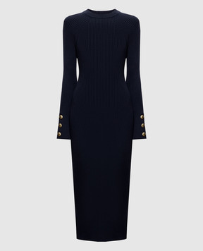 Twinset Blue ribbed midi dress 262TP3400