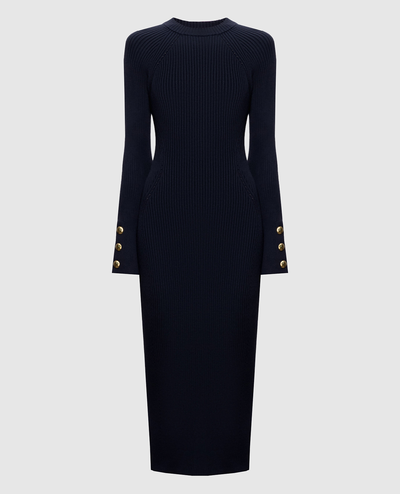 Blue ribbed midi dress Twinset