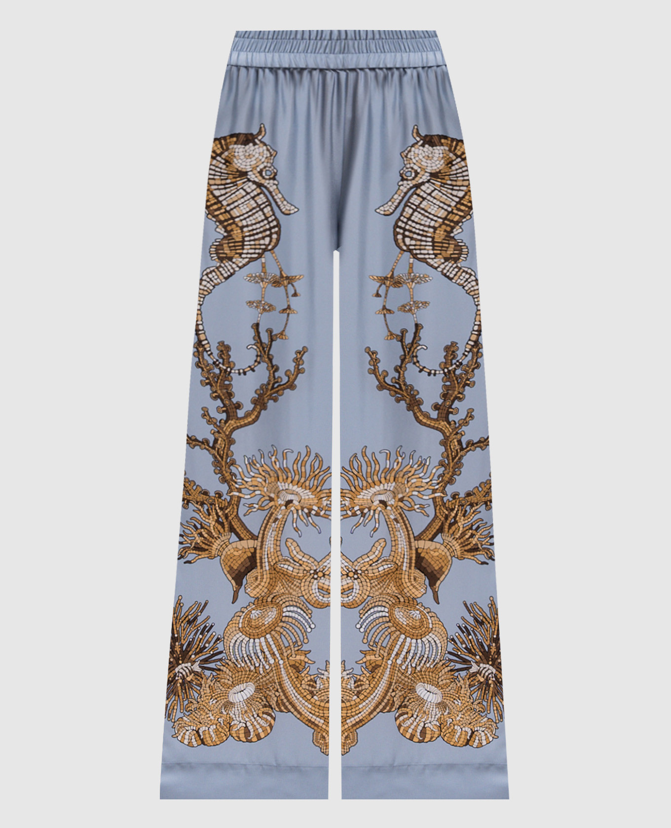 Palazzo aus blauer Seide von Oceania Placée