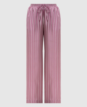 Asceno Pink Aurelia striped silk pants B035F04C506