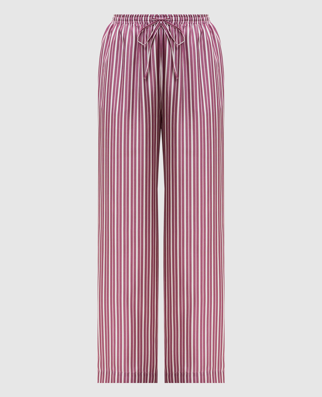 Pink Aurelia striped silk pants