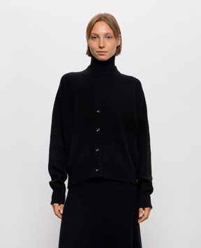 Solotre Black wool cardigan M3AC0008