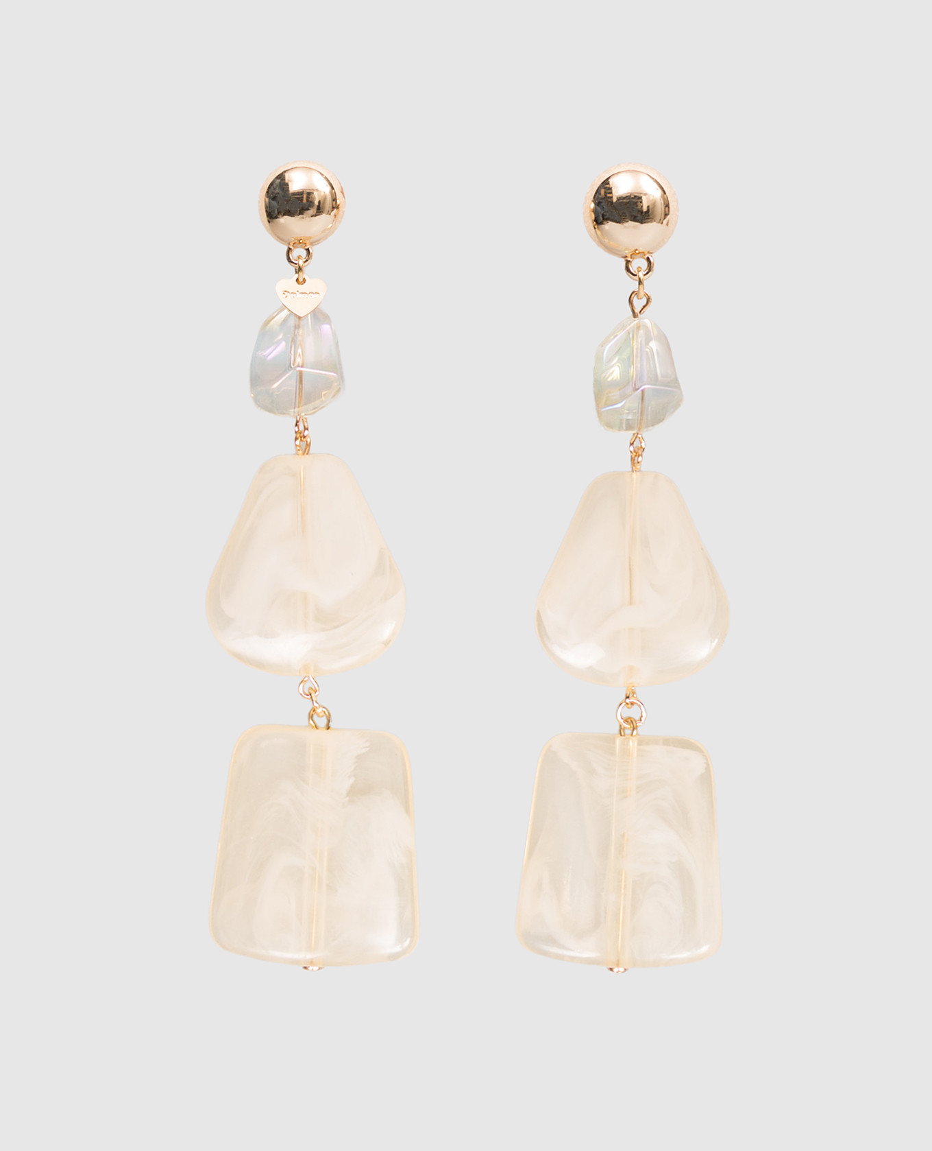 

Yellow earrings with beads Dolman Bijoux