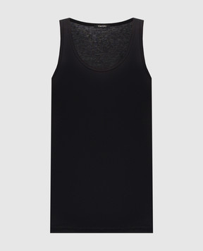 Tom Ford Black ribbed tank top T4D101210