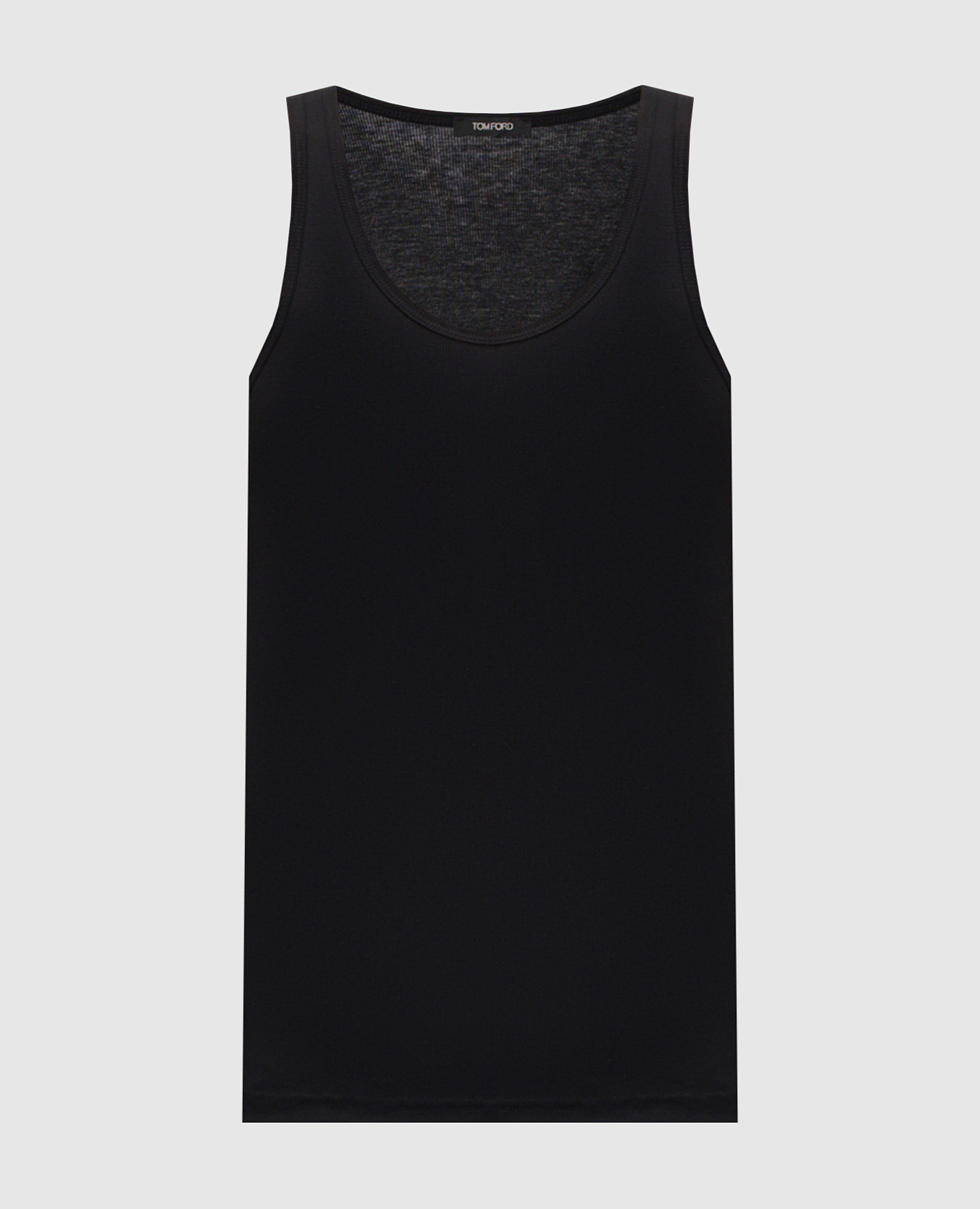 Black ribbed tank top