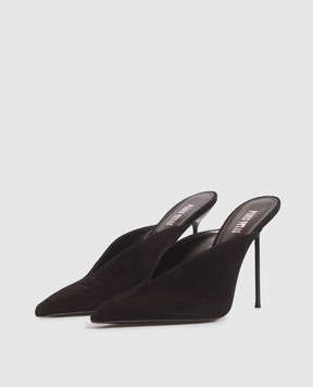 Paris Texas Lidia black suede mules PX2007XSA04