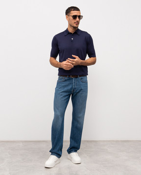 Valentino Blue jeans with a worn effect 8V3DE05EB6M