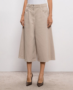 Brunello Cucinelli Gray denim culottes M0H81P4082