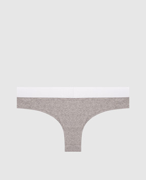 Off-White Gray bikini with logo pattern OWUC002F25JER002