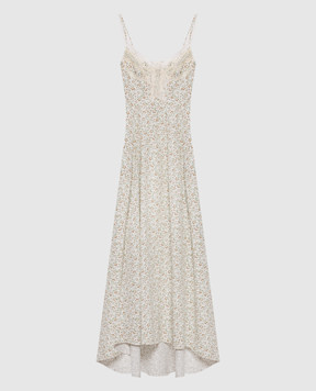 Ermanno Scervino White floral print silk maxi dress D482Q375APXWE