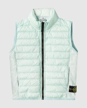Stone Island Children's blue down vest with logo L1S16G100002S00241012