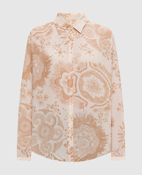 Momoni Beige Meudon silk blouse MOSH00403MO
