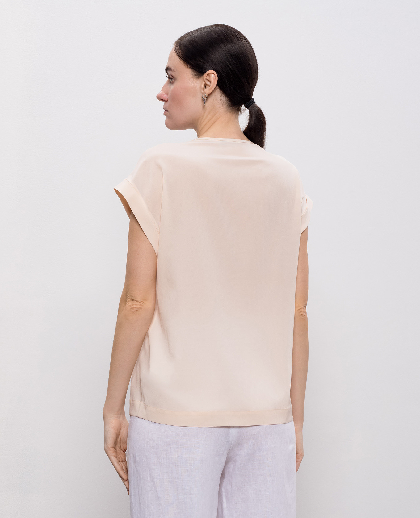 Pink silk top Peserico 4