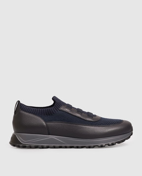 Doucal's Blue combination sneakers DU3318SYDNPX783