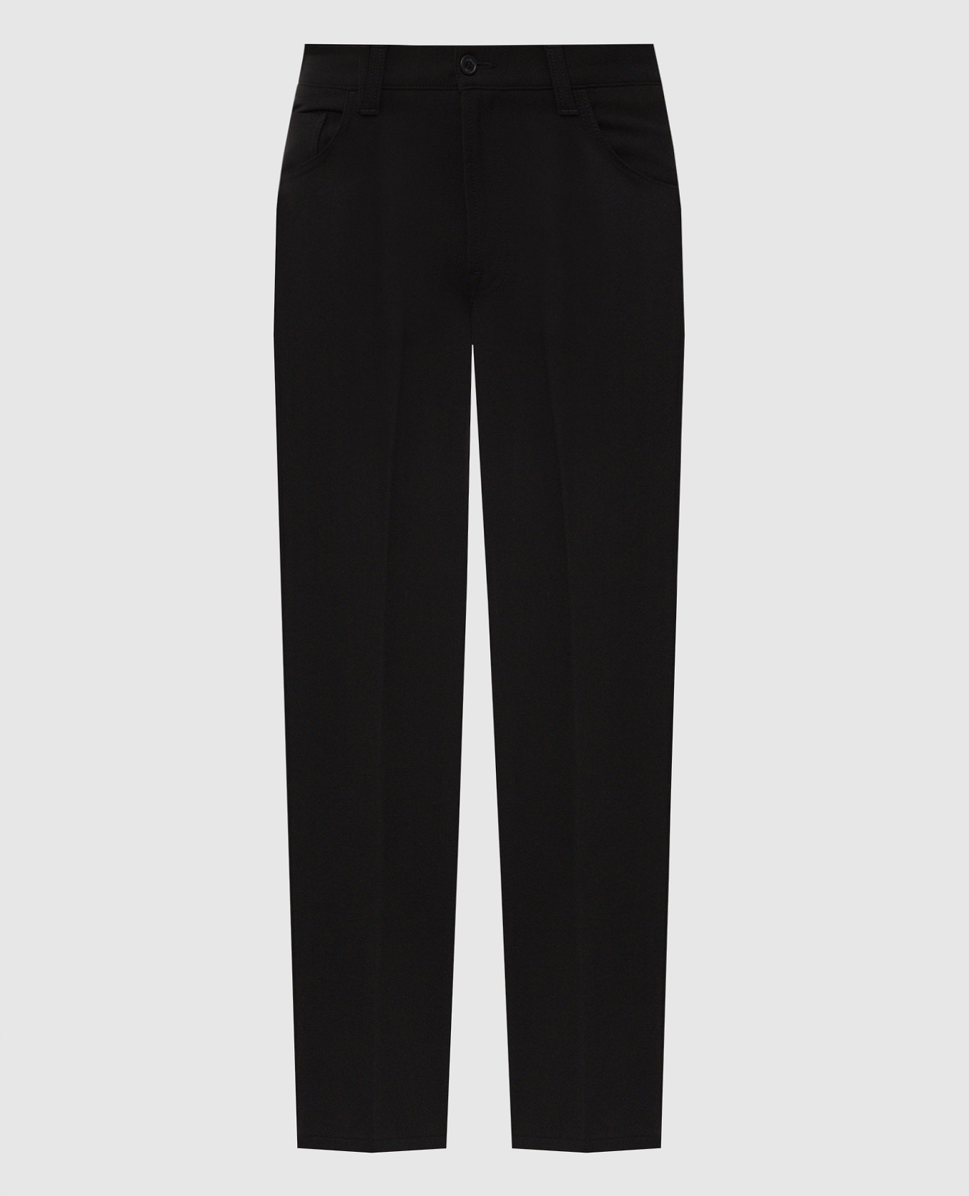 Black pants with logo patch