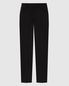 Stefano Ricci Black pants with logo patch MFT63B0091TR172P
