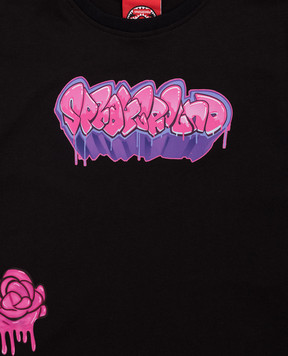 Sprayground Children's black Graffiti T-shirt SPY1451BLK