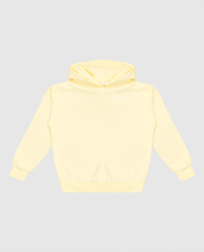 Palm Angels Children's yellow hoodie with logo print PGBB014S26FLE001