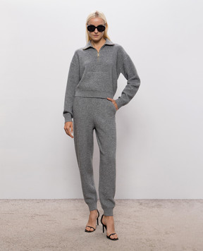 Victoria Beckham Jessica grey wool and cashmere jumper 1426KJU007716A