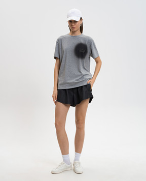 Maison Margiela MM6 Grey melange T-shirt with spray print S52GC0364M20048