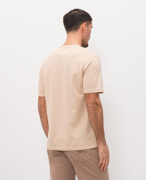 Stefano Ricci Beige T-shirt with embroidered emblem MNH6105150DJ0011