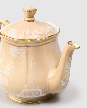 Ginori 1735 Beige porcelain teapot Oriente Italiano 003RG00FTE400010068