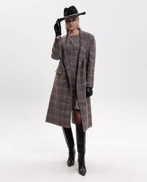 Ermanno Scervino Checked wool dress D492Q362ZHY
