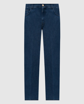 Stefano Ricci Blue jeans with logo patch MFT61B2140TR138L
