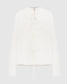 Ermanno Scervino Life Ivory linen blouse D484K612GQII