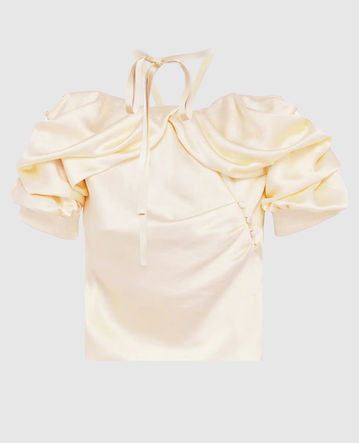 

Yellow top with drape Alexander McQueen