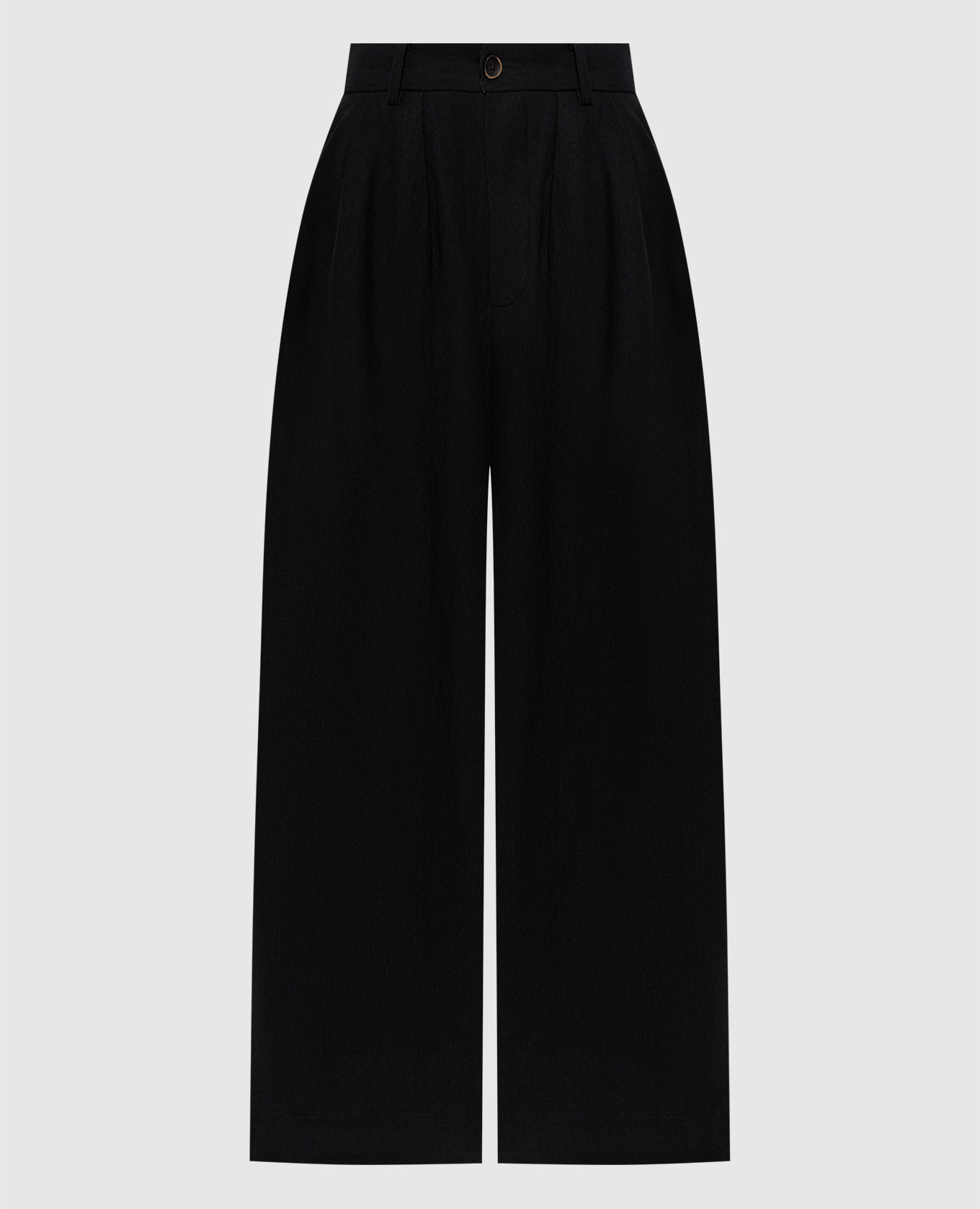 

Black linen and wool palazzo pants UMA WANG