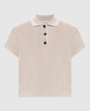 Brunello Cucinelli Beige top with lurex MST258305