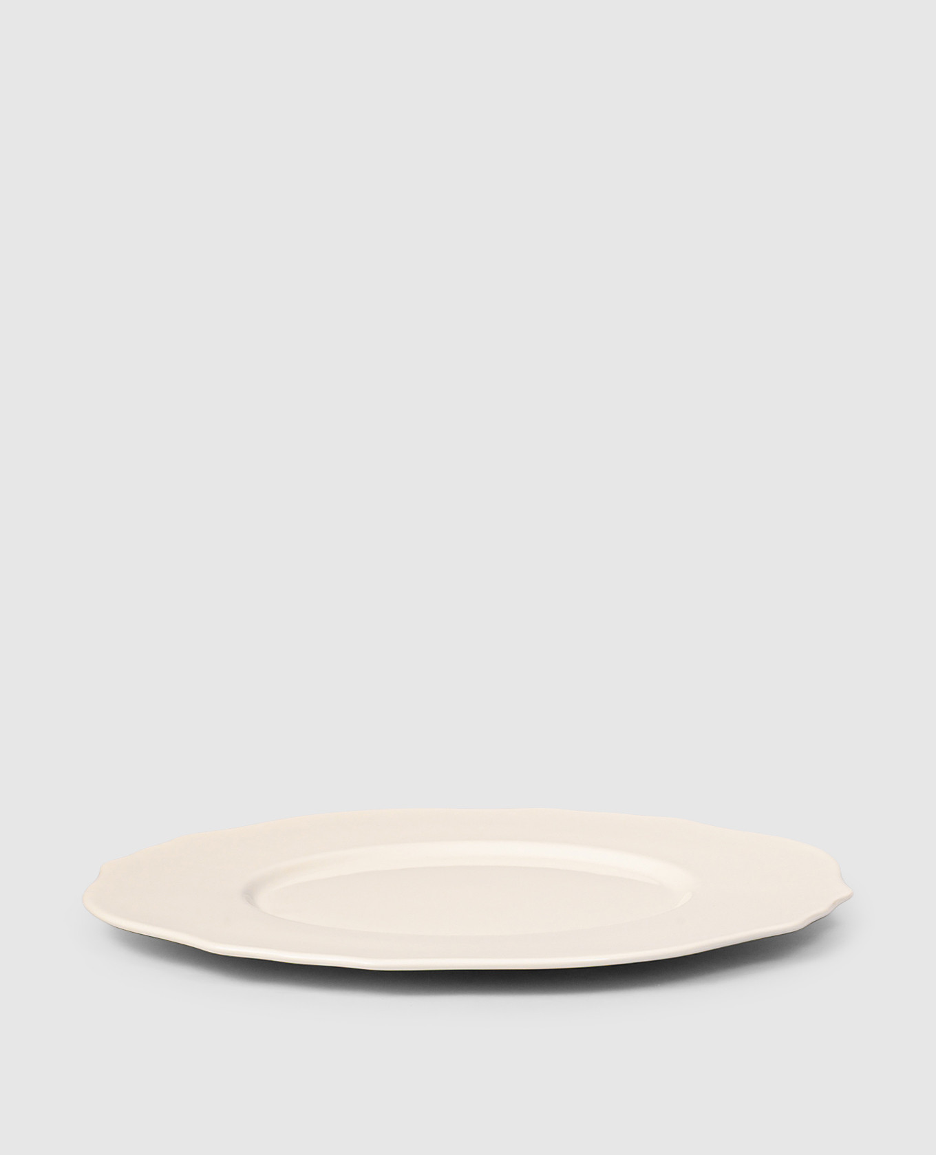Burano white porcelain serving plate