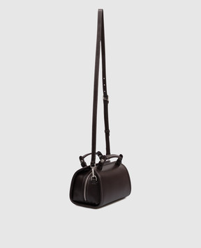Peserico Brown leather bag with embossed logo A38398C0CC884