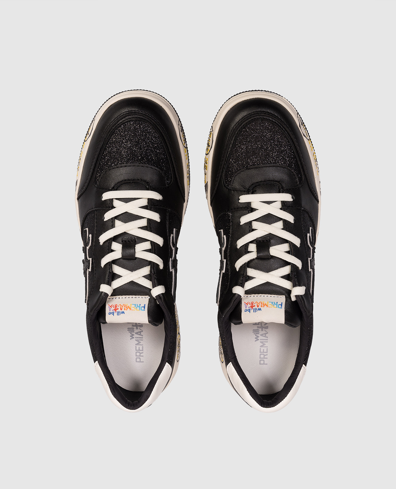 Children's black combination sneakers Mark Premiata 4