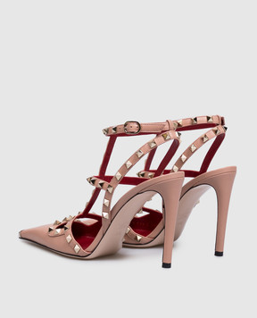 Valentino Pink Rockstud leather sandals 9W2S0PV4WZD