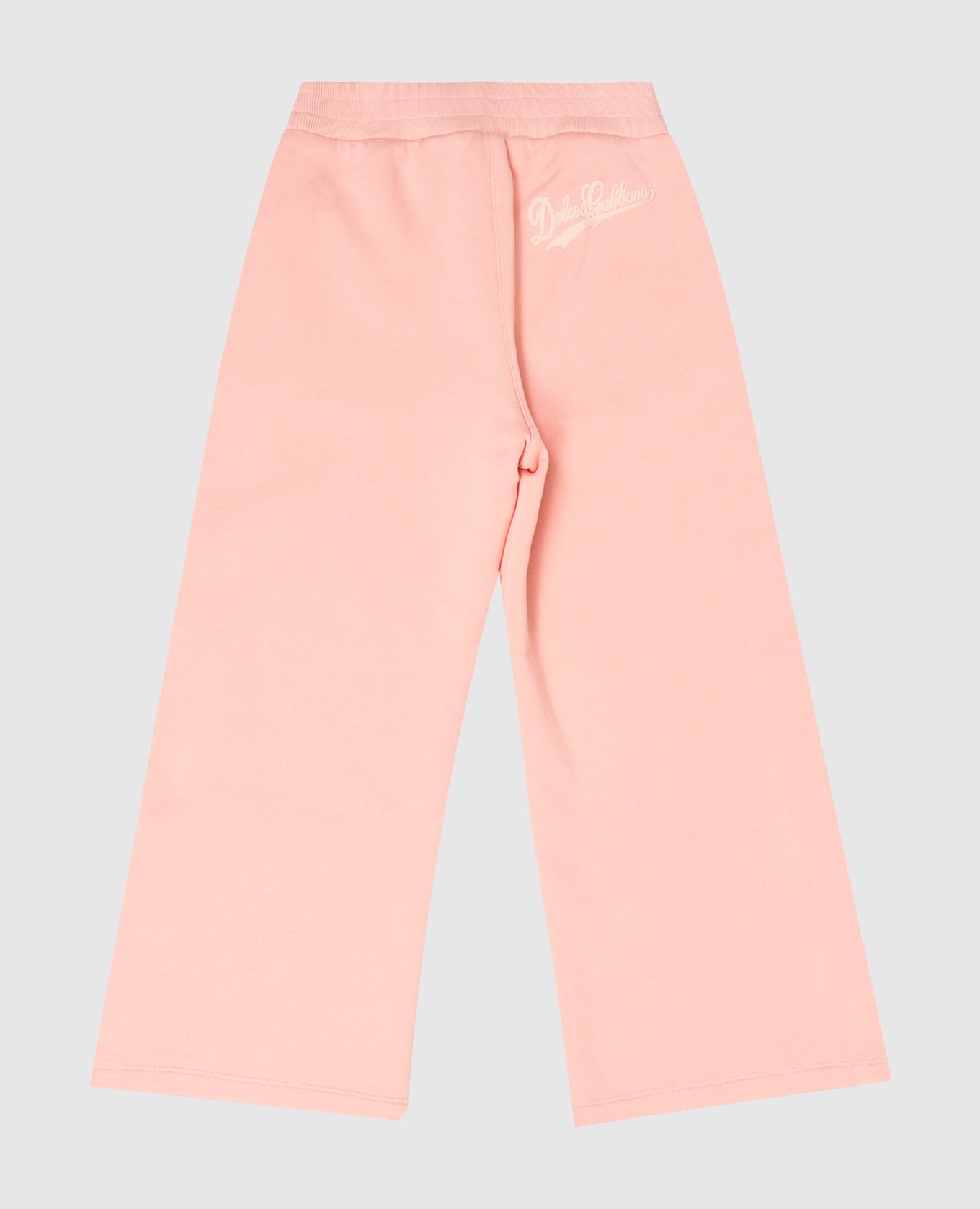 Children's pink pants with textured logo Dolce&Gabbana 2