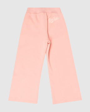 Dolce&Gabbana Children's pink pants with textured logo L5JPI3G7PWH812+