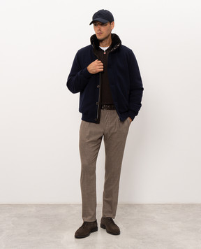 MooRER CLEROS blue wool and cashmere down jacket CLEROSMRW