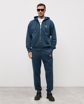 Versace Blue sports jacket with embroidered emblem 10213451A16458