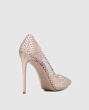 Le Silla Beige Gilda shoes with crystals 2144B100R1PPSAS