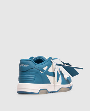 Off-White Out Of Office blue leather sneakers OF05725101