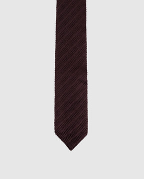 Brunello Cucinelli Burgundy silk tie MY8640018