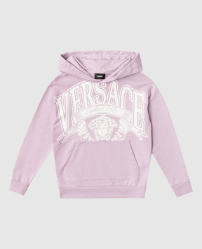 Versace Children's purple hoodie with logo print 10229201A16982