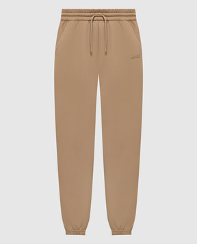 Mackage NEV-R beige joggers with textured logo NEVR