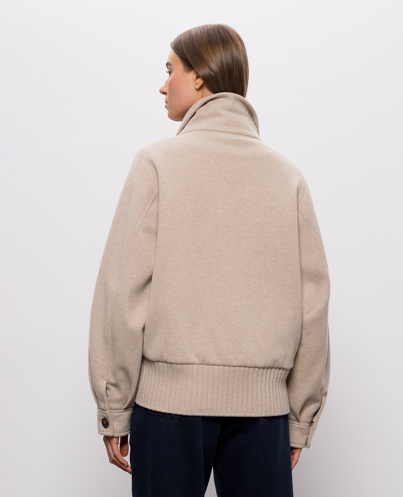 Beige HILSA wool and cashmere down jacket MooRER 4