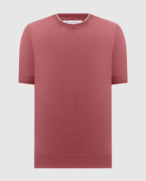 Brunello Cucinelli Pink t-shirt with edging M29805200
