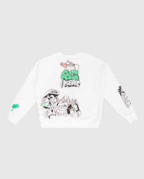Sprayground Children's white sweatshirt Create Your World SPY1415E