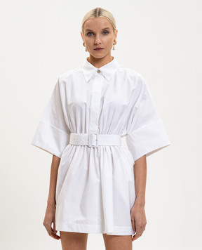Givenchy White mini shirt dress with belt BW22NE1634